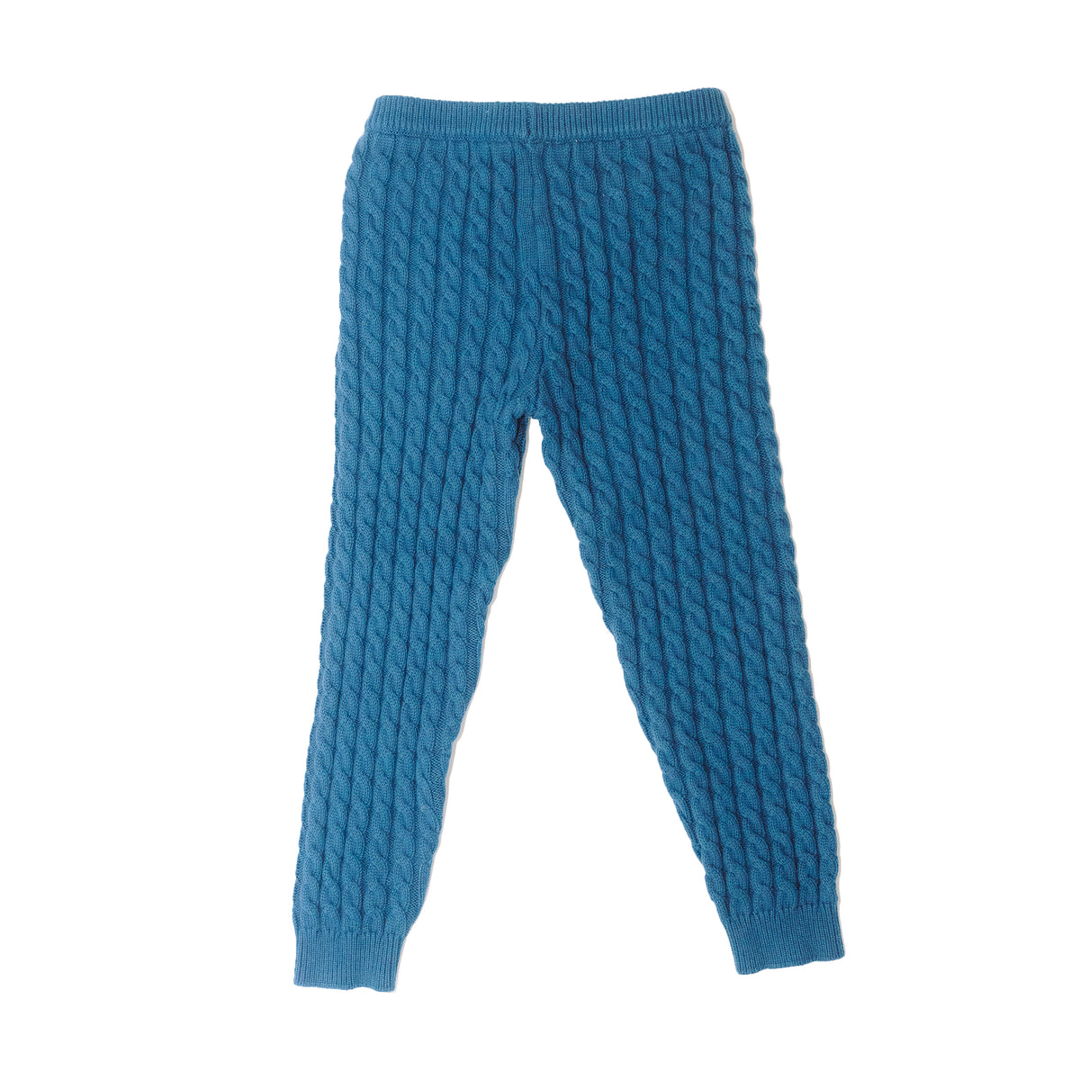 Happy Cable Knit Pant Classic Blue Little Knitwear Co. LITTLE