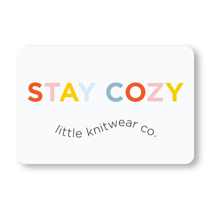 Children's clothing brand Little Knitwear Co. gift card.